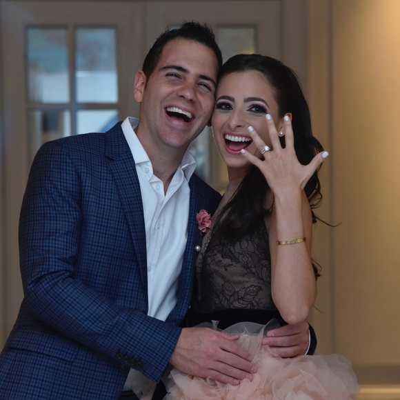 Marchesa blush Chantilly lace gown velvet bow - Picture 4 of 5